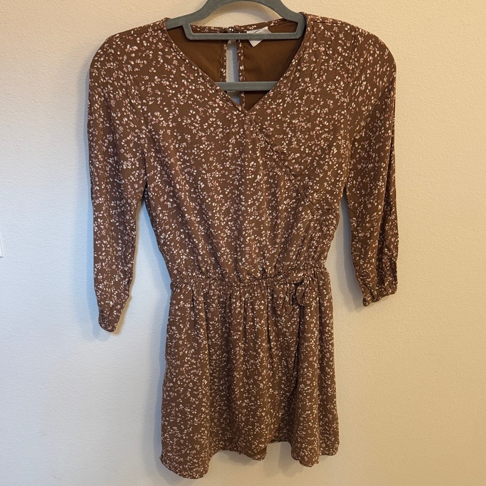 Brown Floral Abercrombie kids dress
